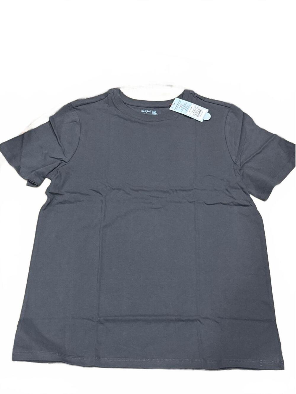 Cat & Jack Boys 100% Cotton T-Shirt Charcoal Gray XL 14 Husky NWT